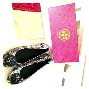 Tory Burch Minnie Travel Ballet Flat Diamond Rocci
